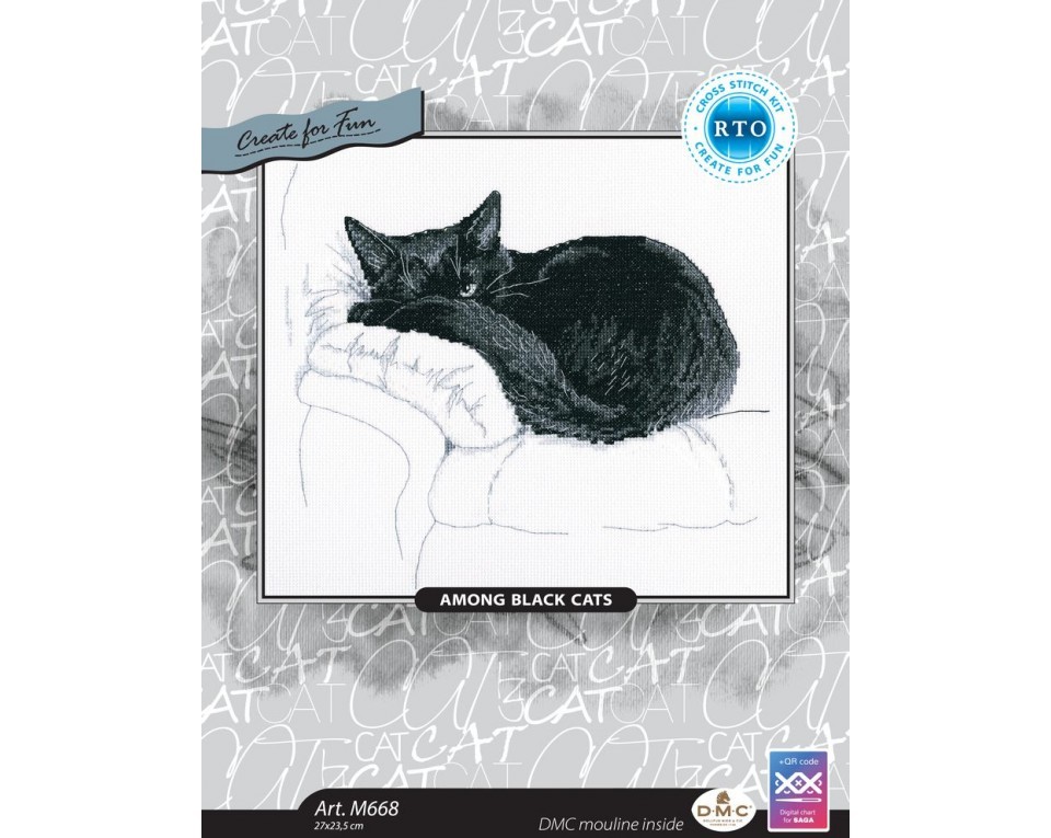 Cross-stitch kits "Among black cats", Article: M668