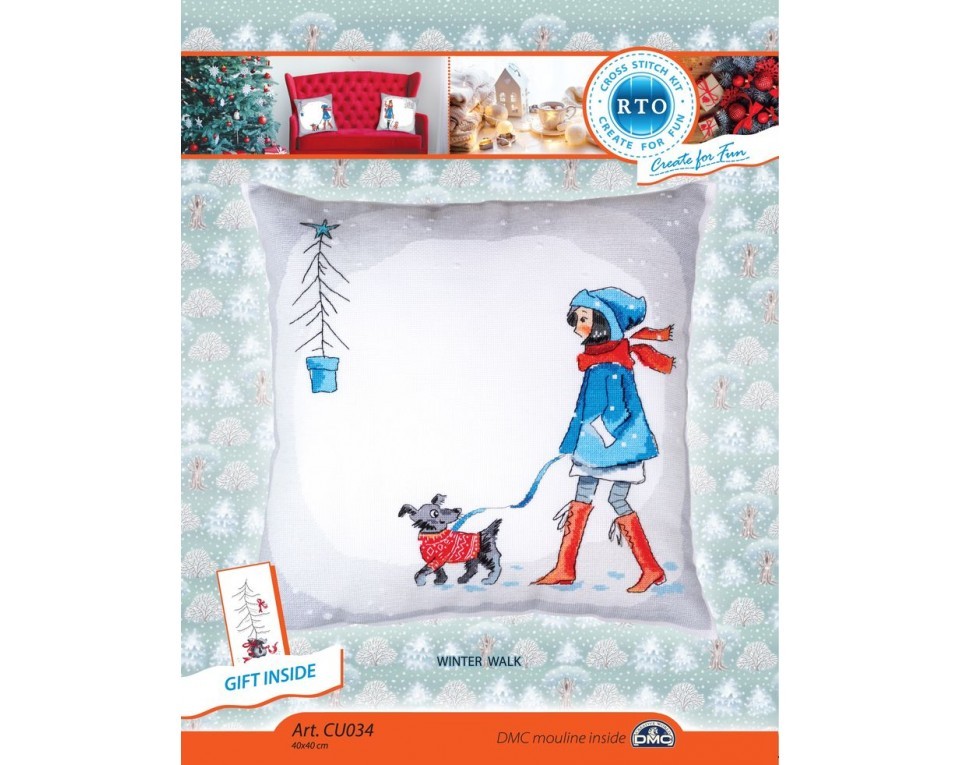 Cross-stitch kit "Winter walk", Article: CU034