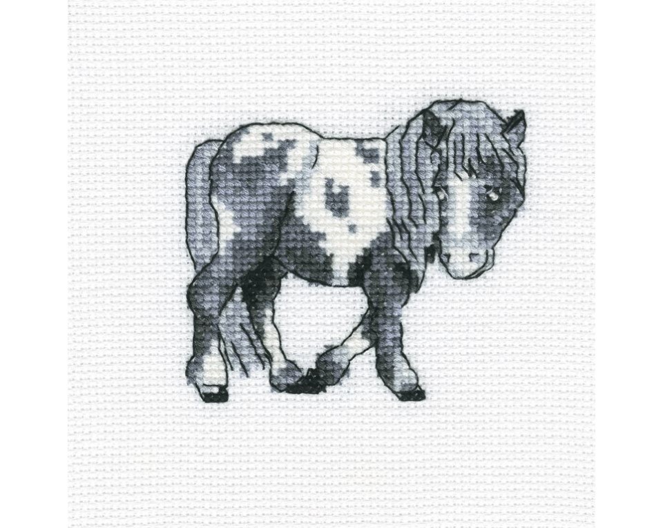 Cross-Stitch Kit "Flecked horse", Article: H254