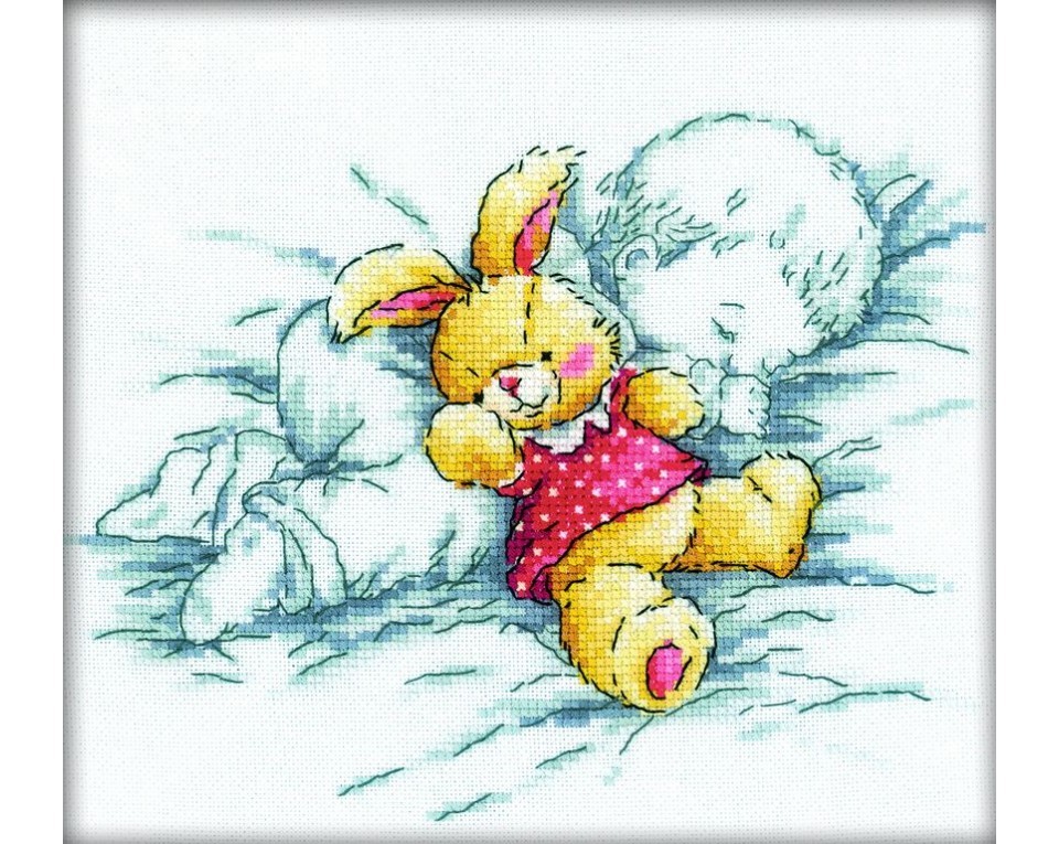 Cross-Stitch Kit "Baby and Rabbit", Article: M157