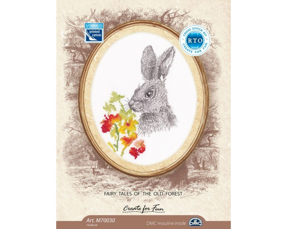 Cross-stitch kits with printed background "Fairy tales of the old forest", Article: M70030