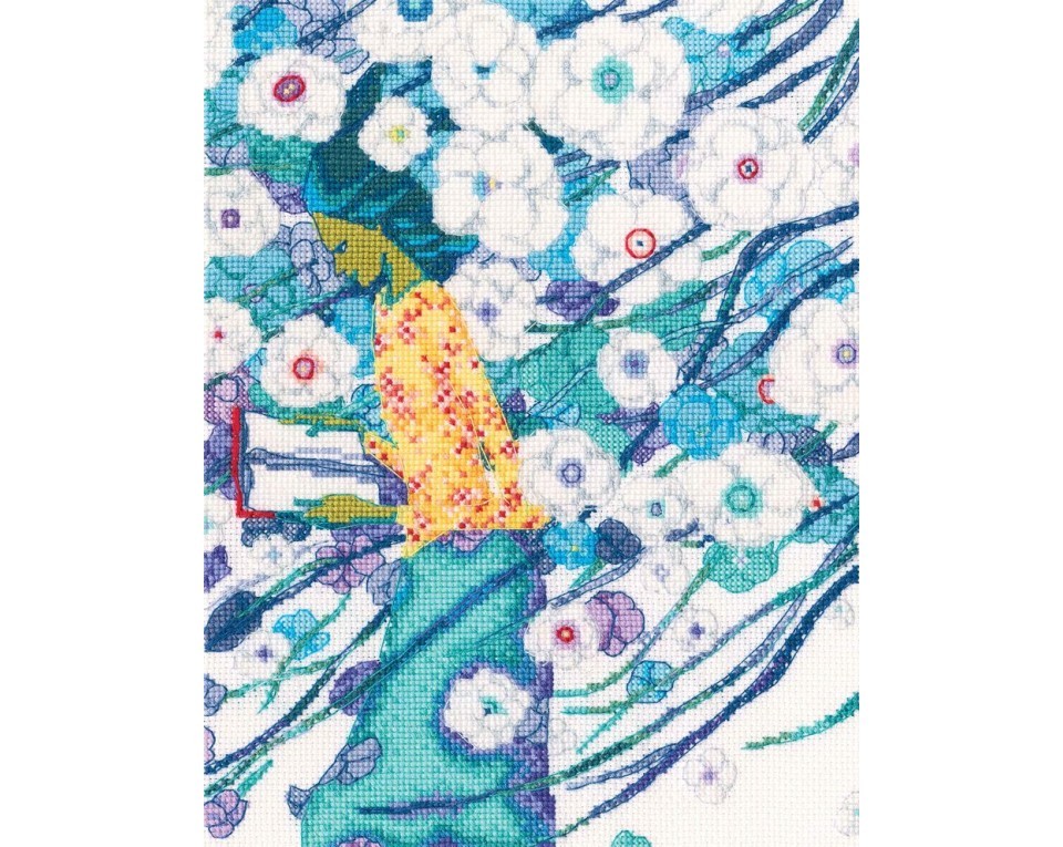 Cross-stitch kit "Rhymes through the flowers whiteness", Article: M715