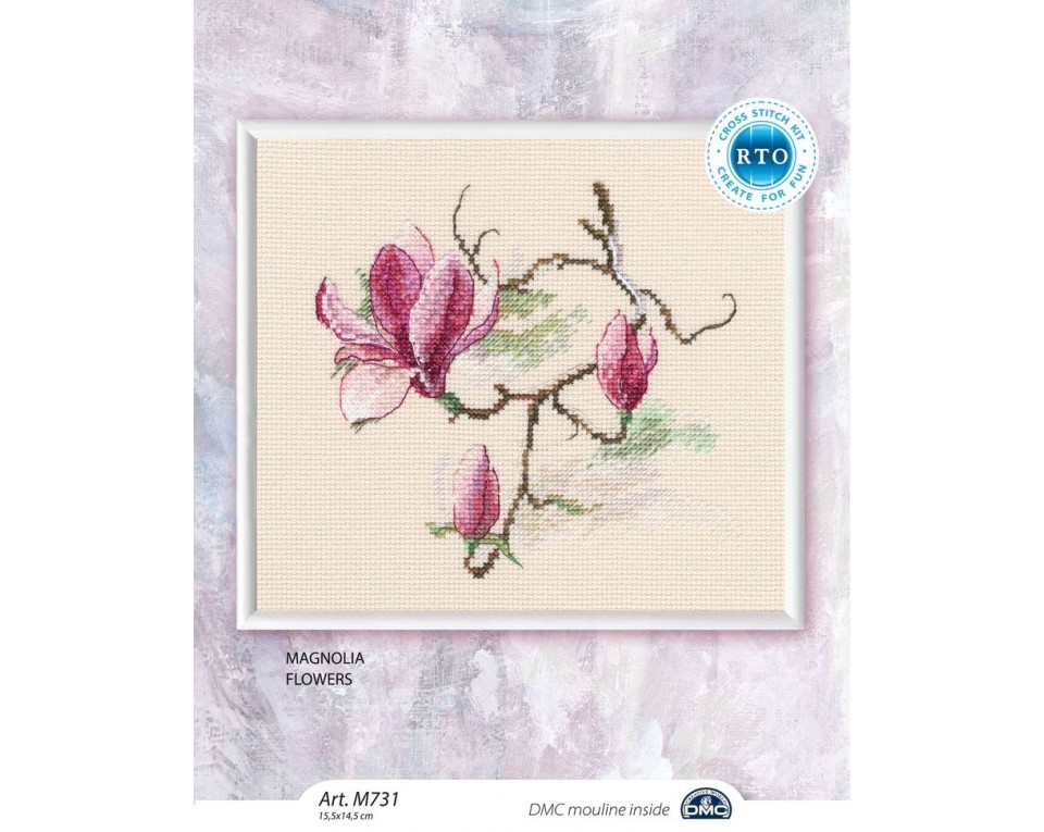 Cross-stitch kit "Magnolia flowers", Article: M731