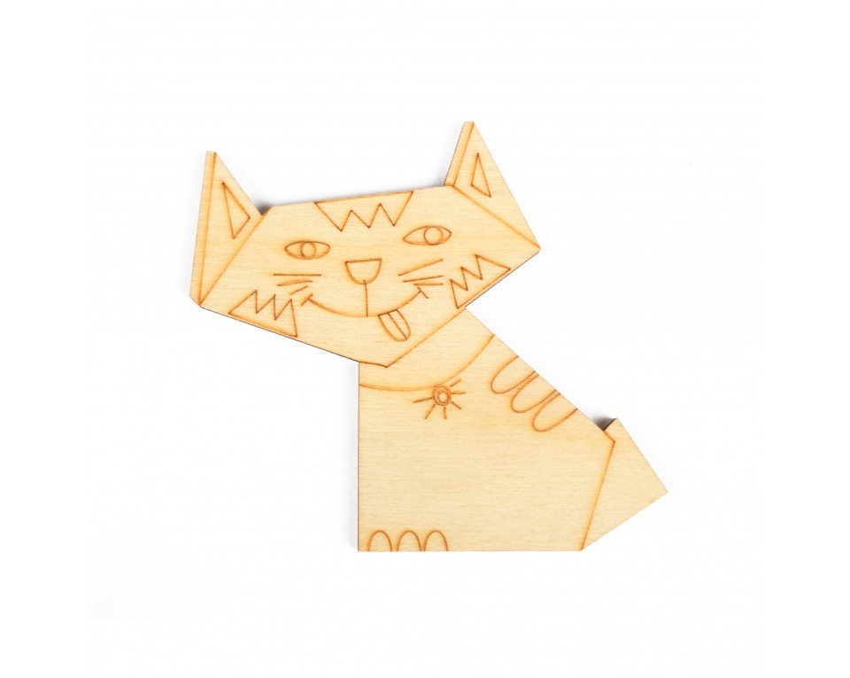 Plywood form "Buratini" in Origami style, Article: DZ80003