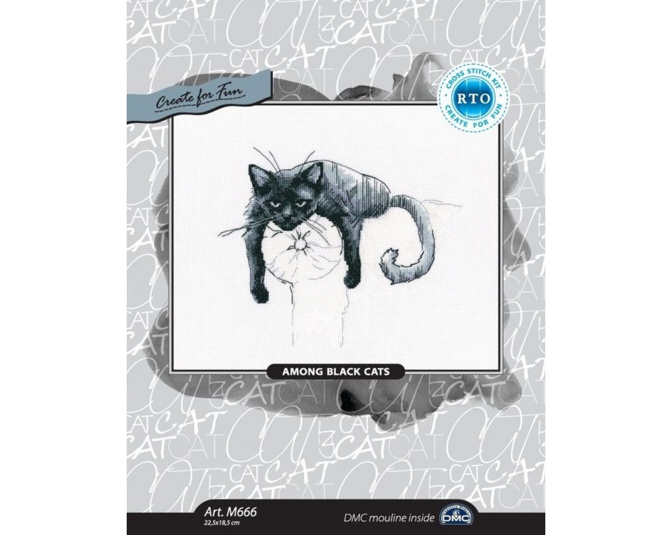 Cross-stitch kits "Among black cats", Article: M666