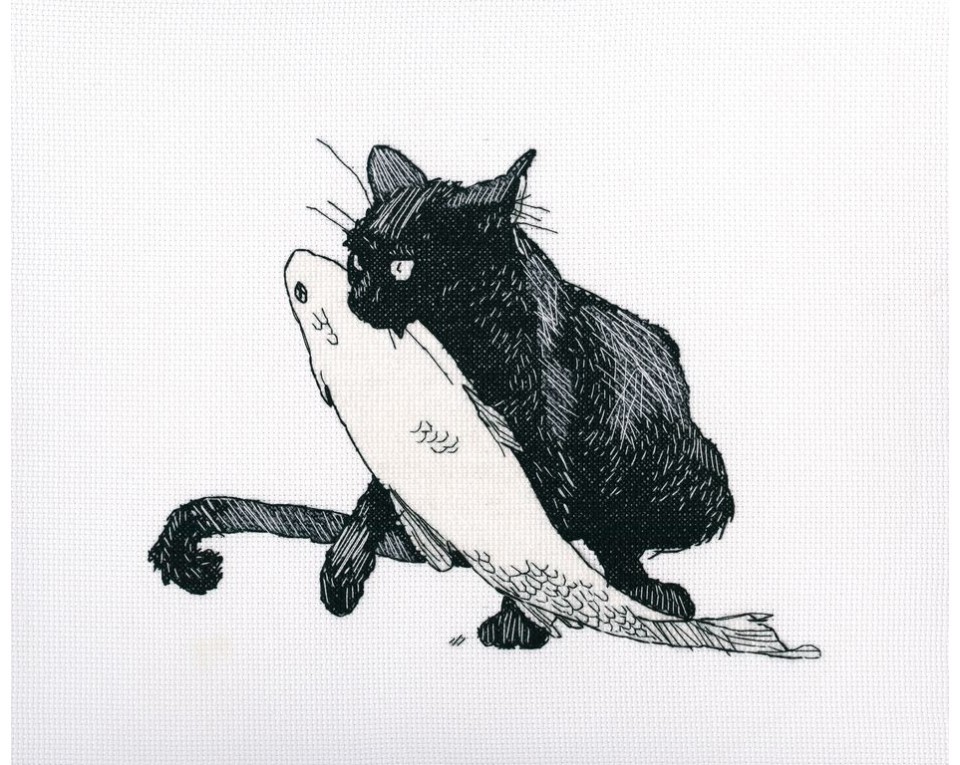 Cross-stitch kits "Among black cats", Article: M665