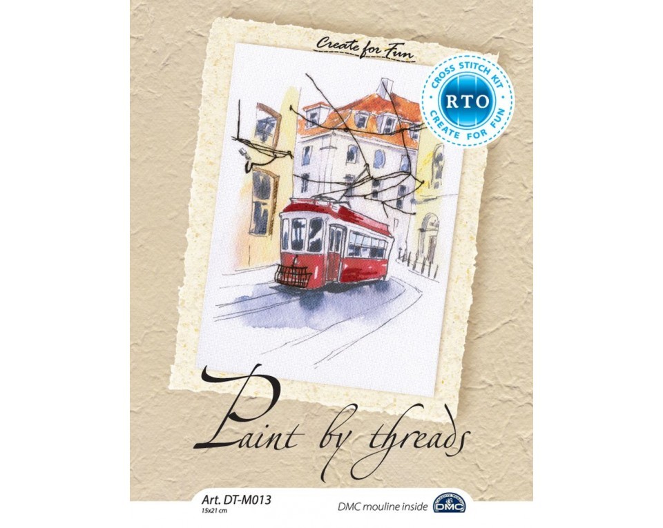 Cross-stitch kits with printed background "Paint by Threads", Article: DT-M013
