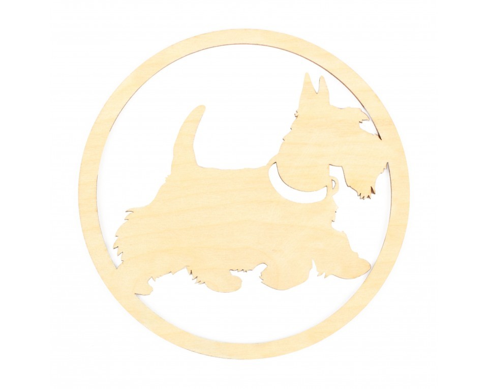 Plywood form "Buratini" - "Dog medal", Article: DZ70051