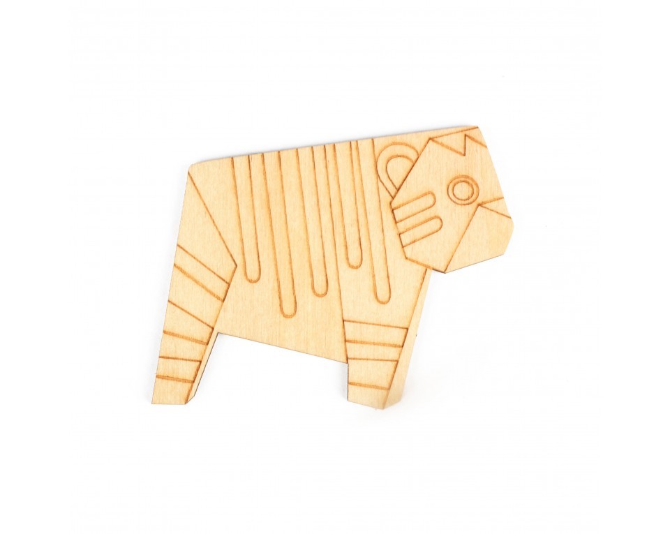 Plywood form "Buratini" in Origami style, Article: DZ80012