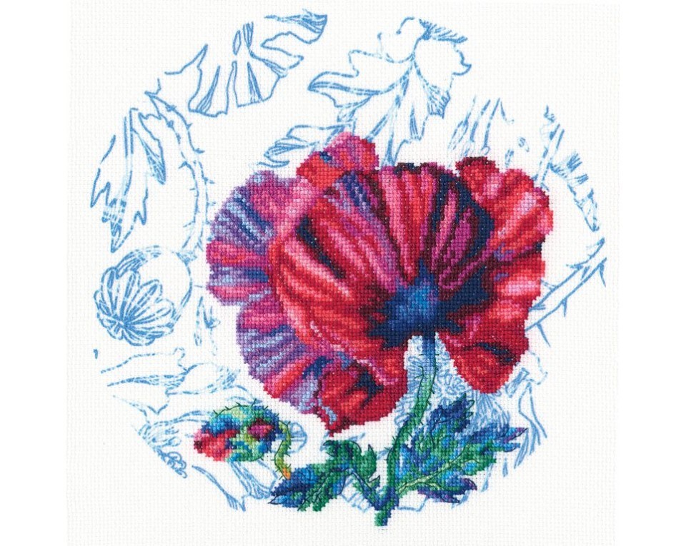 Cross-stitch kits with printed background "Scottish water colours", Article: M70037