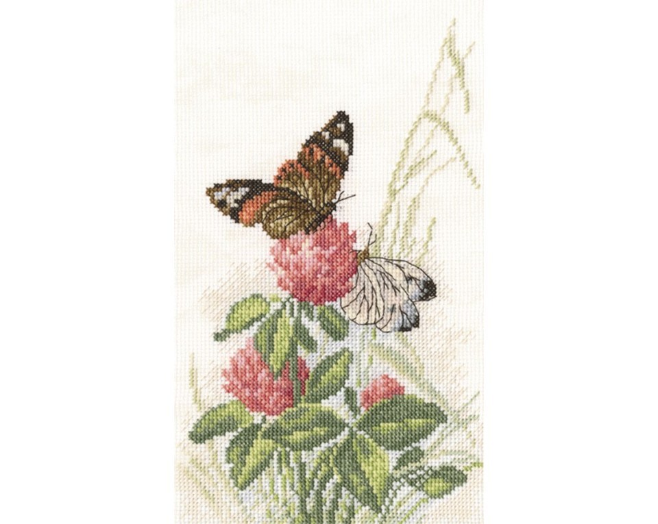 Cross-Stitch Kit "Butterflies on cllover", Article: M521
