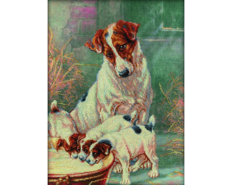 Cross-stitch kits with printed background "Mother, Article: M70009