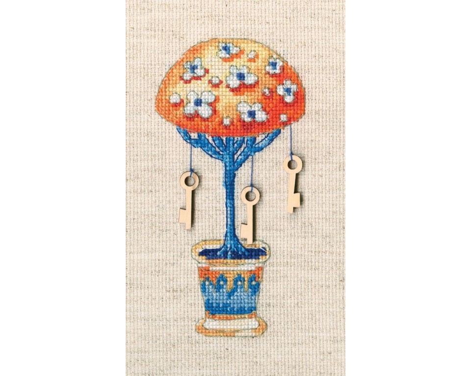 Cross-stitch kits with plywood form "Topiary - tree of happiness", Article: CBE9014