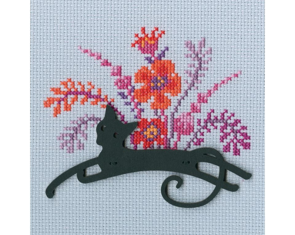 Cross-stitch kit with plywood form "Cat", Article: CBE9007