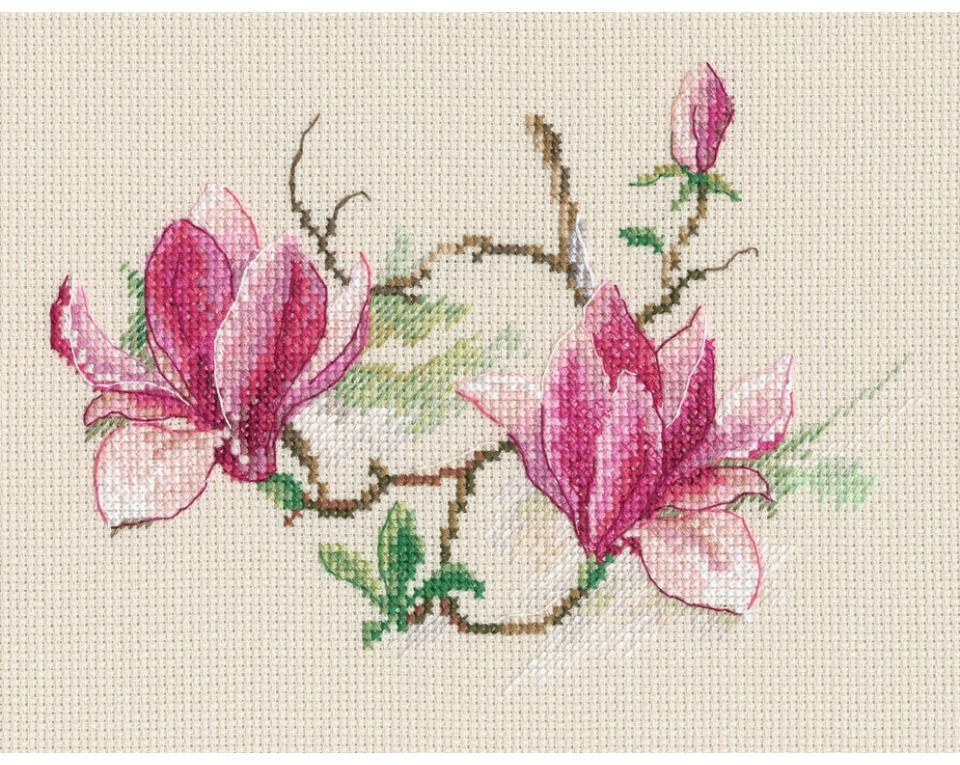 Cross-stitch kit "Magnolia flowers", Article: M730