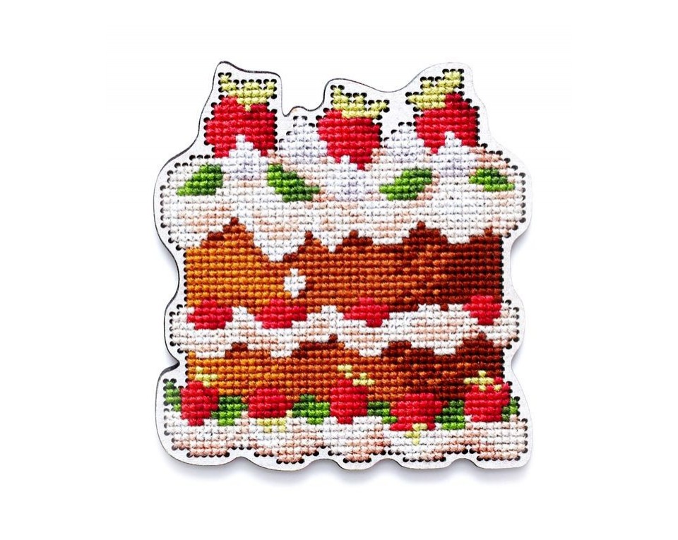 Cross-stitch kit with perforated wooden form, Article: EHW040