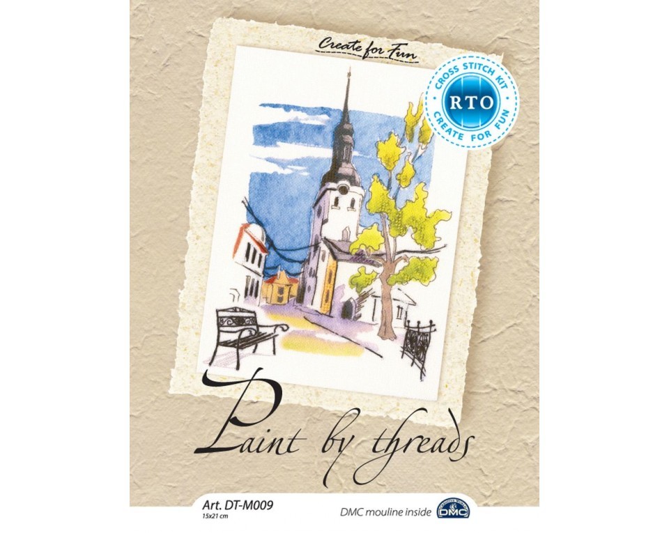 Cross-stitch kits with printed background "Paint by Threads", Article: DT-M009