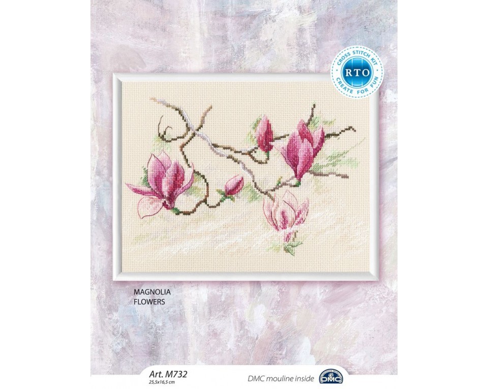 Cross-stitch kit "Magnolia flowers", Article: M732