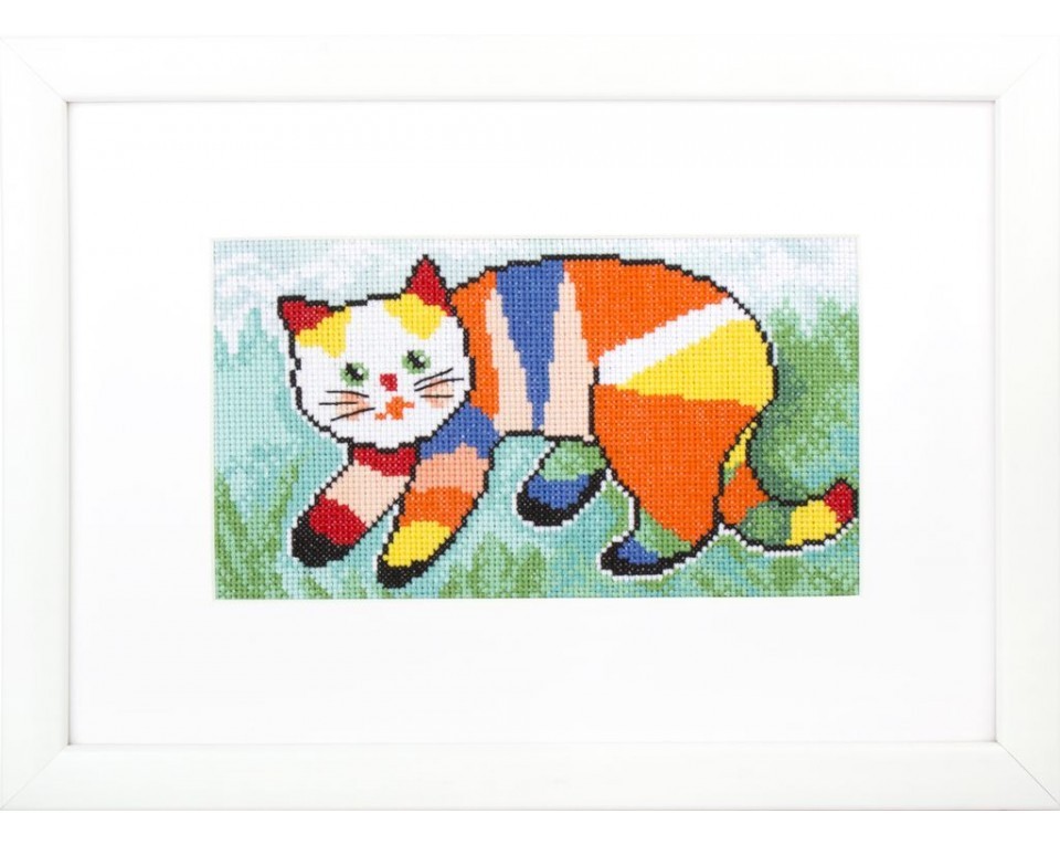 Cross-Stitch Kit "Ipainted the cat...", Article: M533
