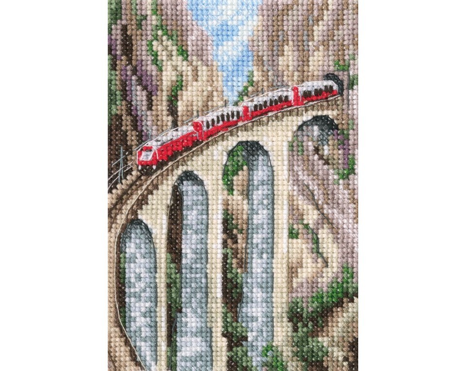 Cross-stitch kit "Landwasser viaduct", Article: C303