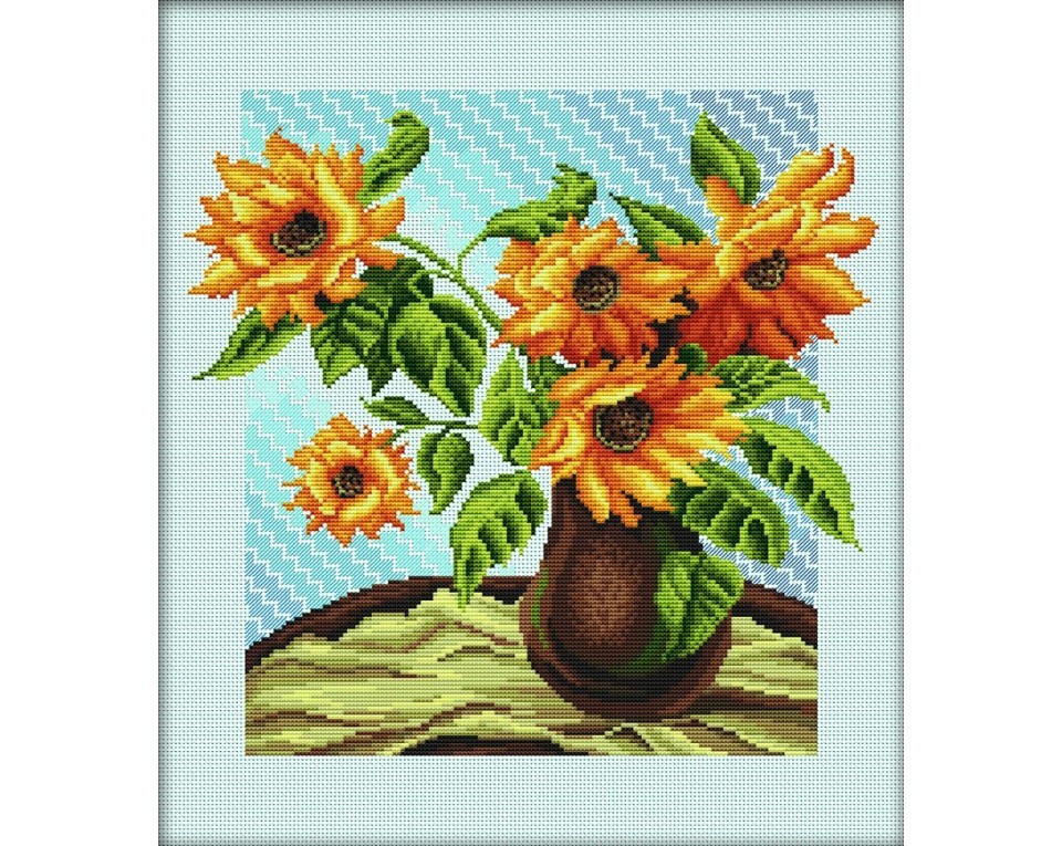 Cross-Stitch Kit "Sunflower Bouquet", Article: M232
