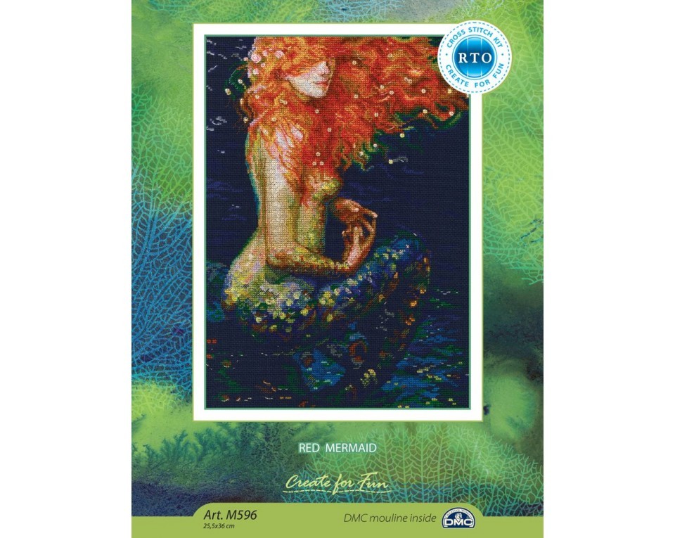 Cross-stitch kits "Red mermaid", Article: M596