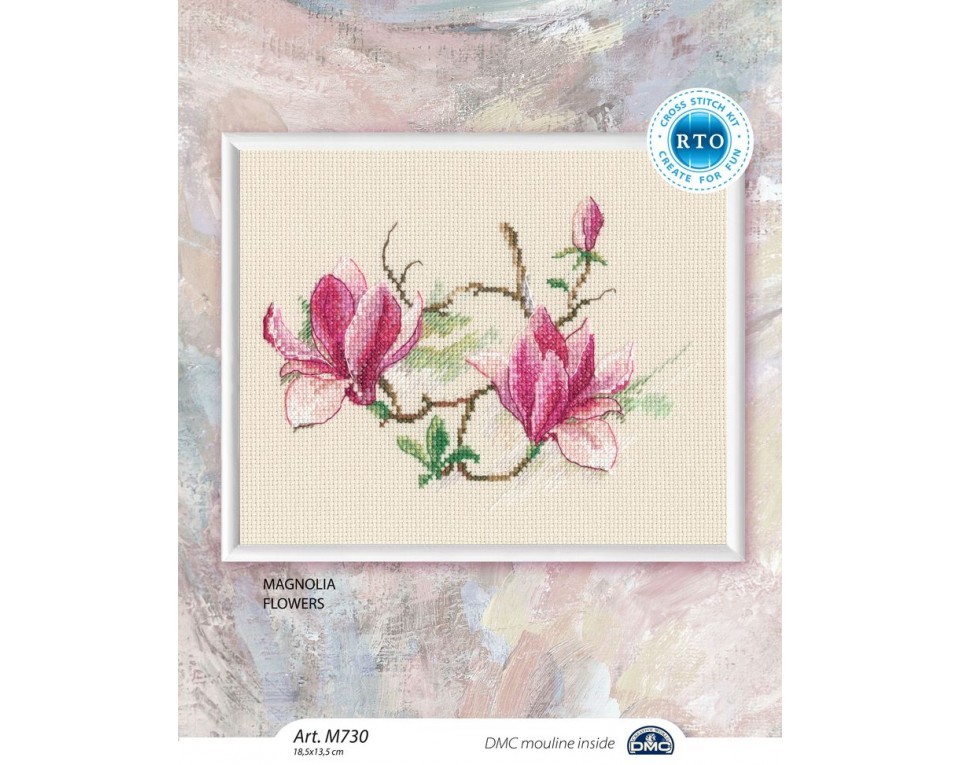 Cross-stitch kit "Magnolia flowers", Article: M730