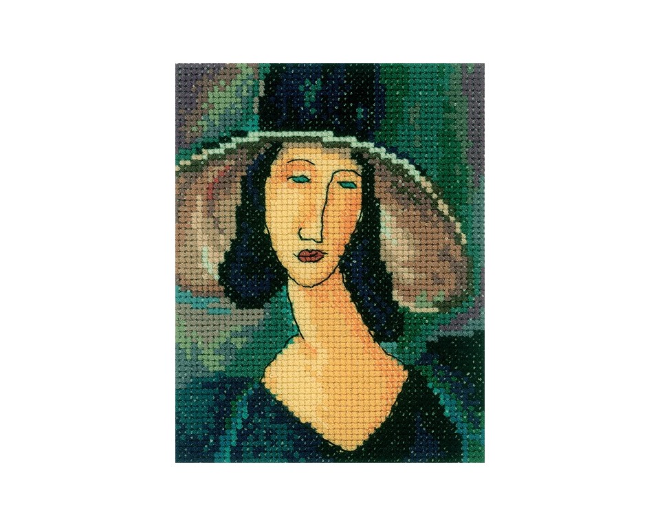 Cross-Stitch Kit "Portrait of woman in hat", Article: EH336