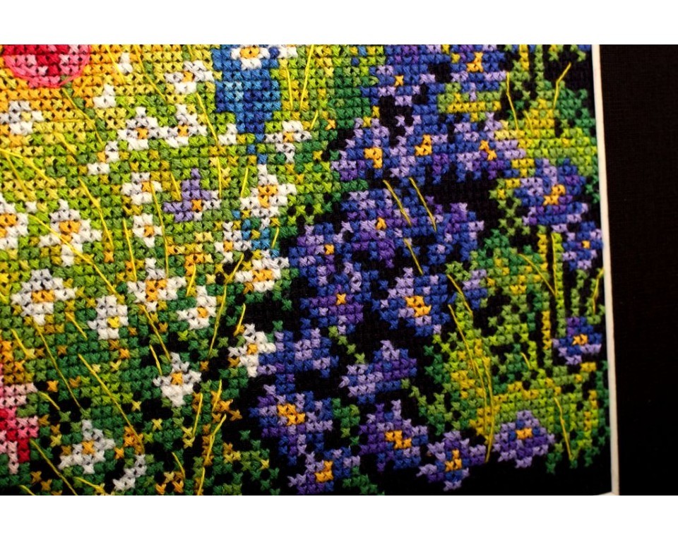 Cross-stitch kits "Delphinium and cosmos", Article: M626