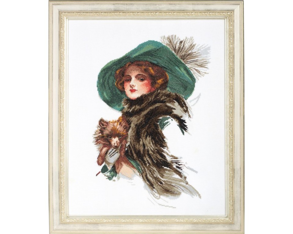 Cross-Stitch Kit "Lady with dog", Article: M478