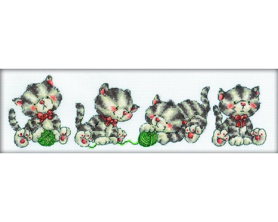 Cross-Stitch Kit "Four Kittens", Article: M160
