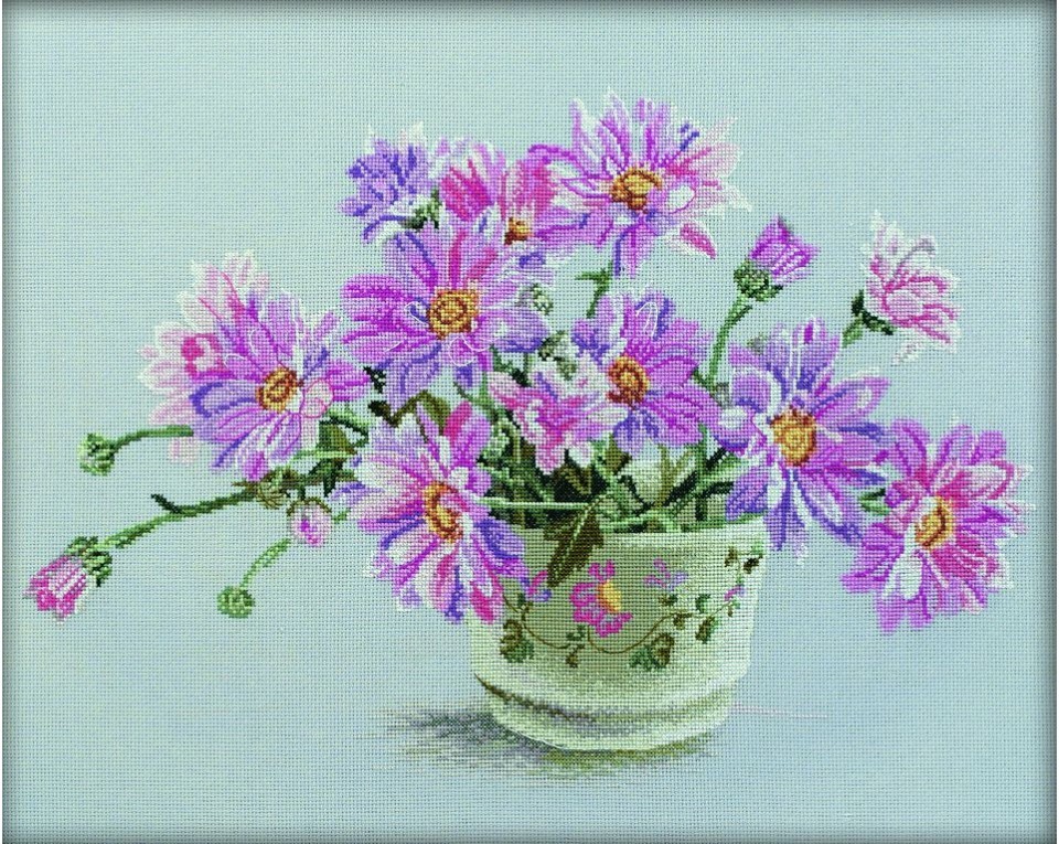 Cross-Stitch Kit "Bouquet of chrysanthemums", Article: M203
