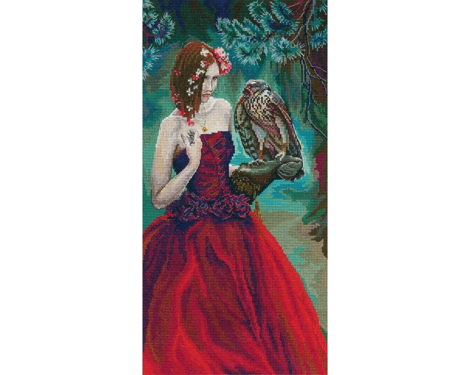 Cross-stitch kit "Girl with hawk", Article: M724
