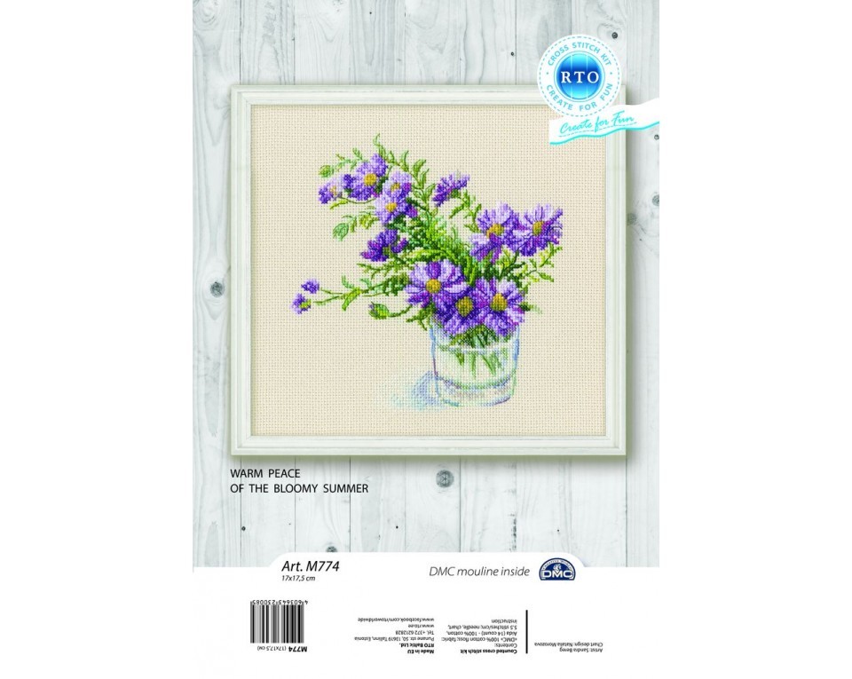 Cross-stitch kit "Warm peace of the bloomy summer", Article: M774