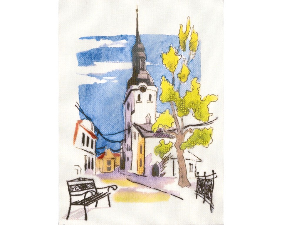 Cross-stitch kits with printed background "Paint by Threads", Article: DT-M009