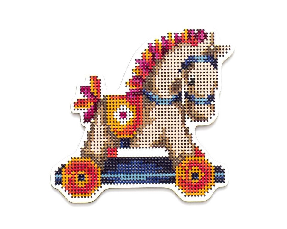 Cross-stitch kit with perforated wooden form, Article: EHW052