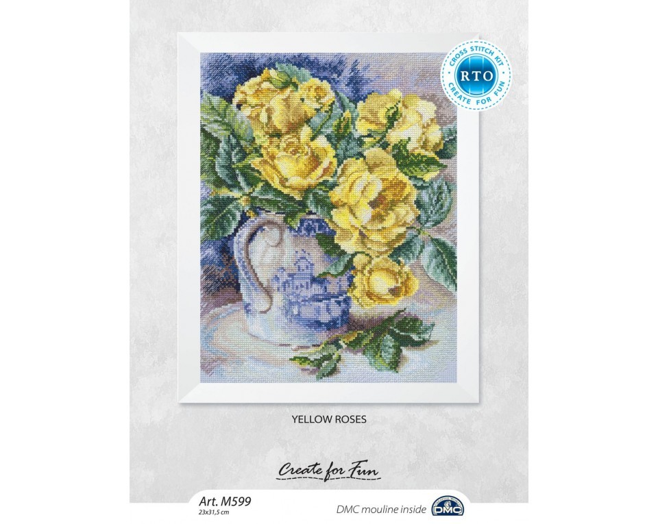 Cross-Stitch Kit "Yellow roses", Article: M599