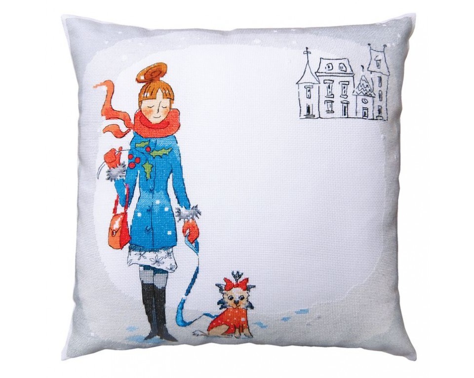 Cross-stitch kit "Winter walk", Article: CU035