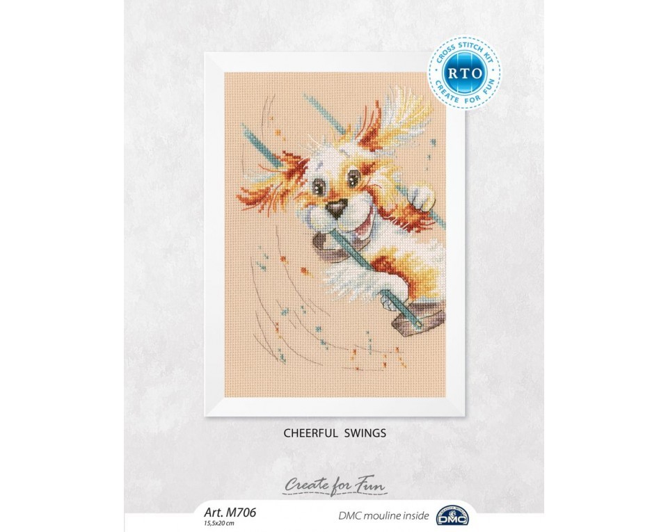 Cross-stitch kit "Cheerful swings", Article: M706