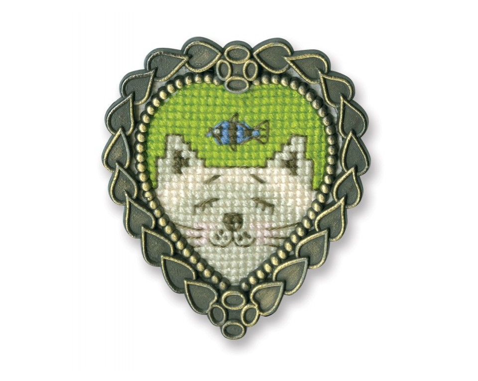 Cross-Stitch Kit "White cat", Article: FA016