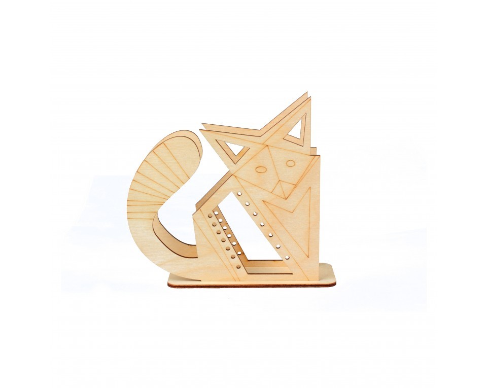 Plywood form "Buratini" in Origami style - support, Article: DZ80015