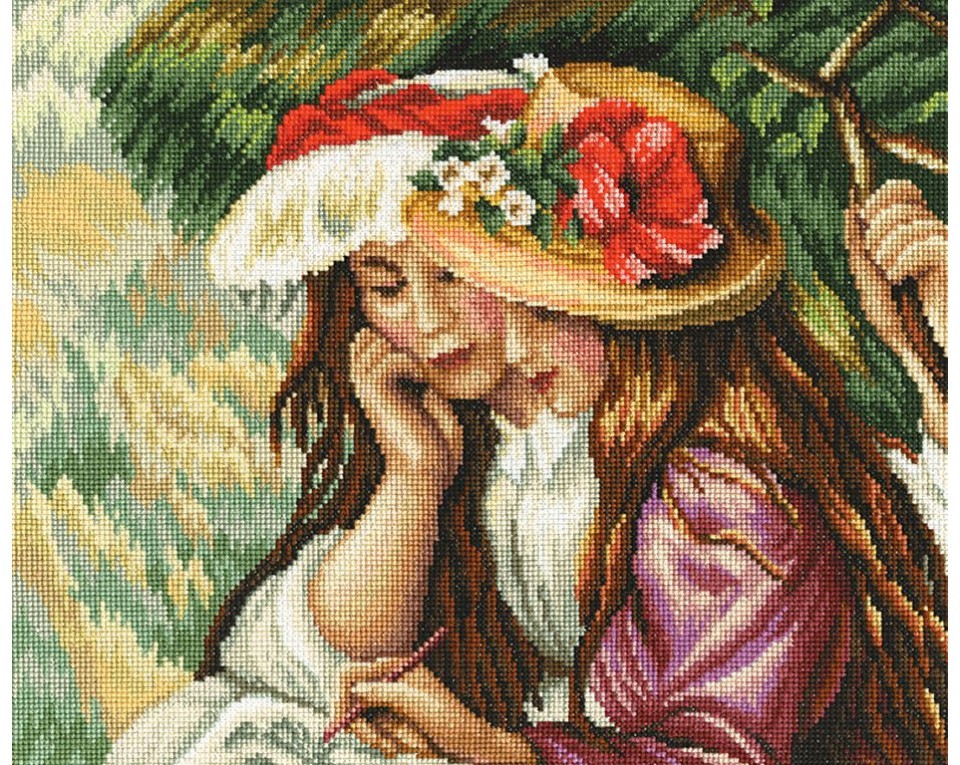 Cross-Stitch Kit "Drawing girls", Article: M410