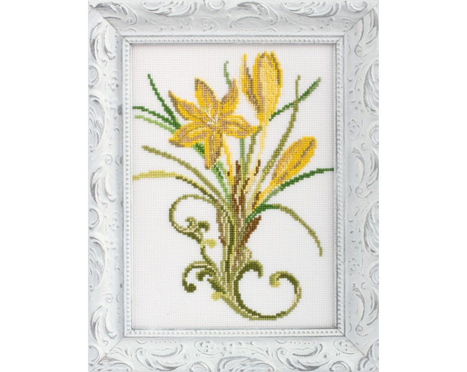 Cross-Stitch Kit "Yellow snowdrops", Article: C259