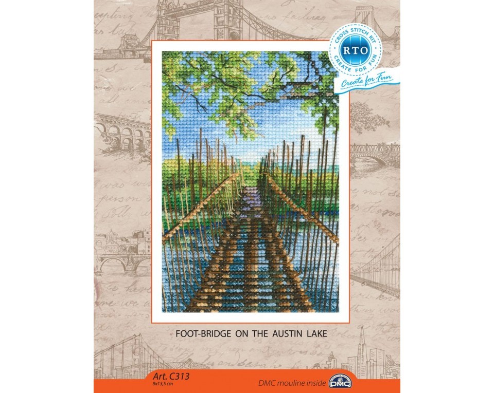 Cross-stitch kit "Foot-bridge on the Austin lake", Article: C313