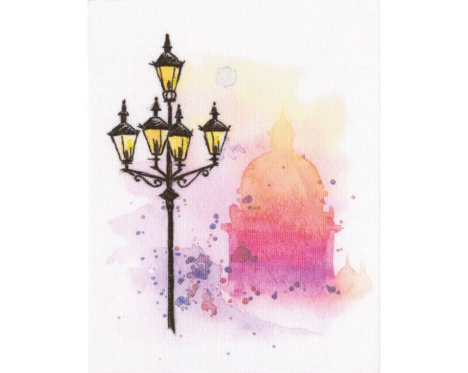Cross-stitch kits with printed background "Paint by Threads", Article: DT-C006