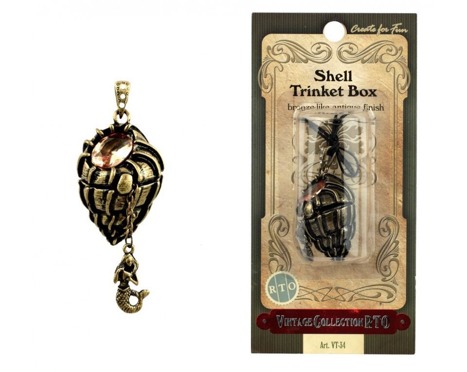 Vintage Pendant „Shell Trinket Box”, Article: VT-34