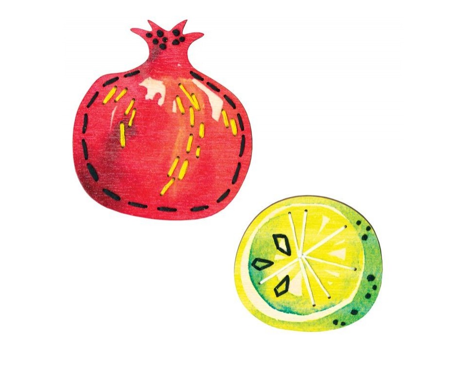 Plywood magnet kit with an applied design "Rich Fruits", Article: EHW016