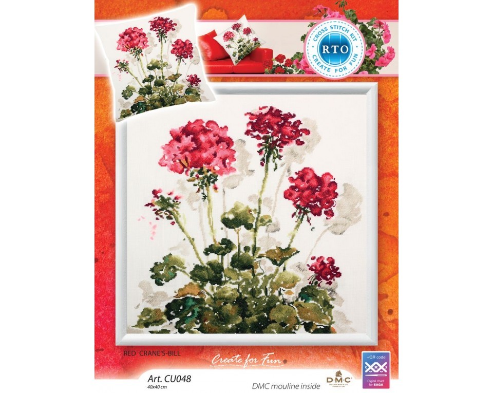 Cross-stitch kit "Red crane, Article: CU048