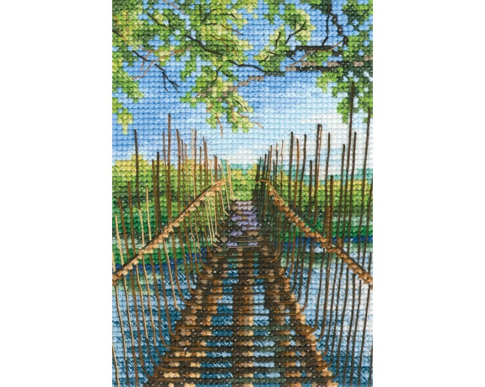 Cross-stitch kit "Foot-bridge on the Austin lake", Article: C313