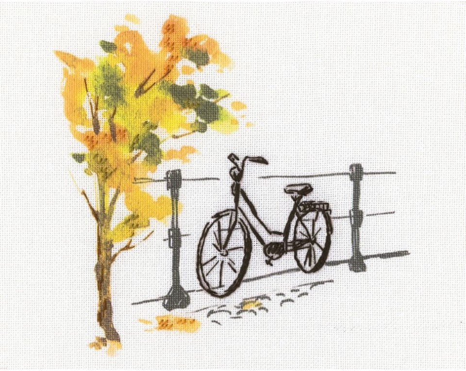 Cross-stitch kits with printed background "Paint by Threads", Article: DT-C002